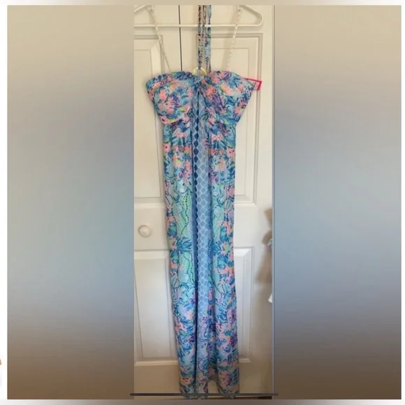 Lilly Pulitzer Hidden Treasure Viv Halter Maxi Dress NWT - Picture 6 of 7